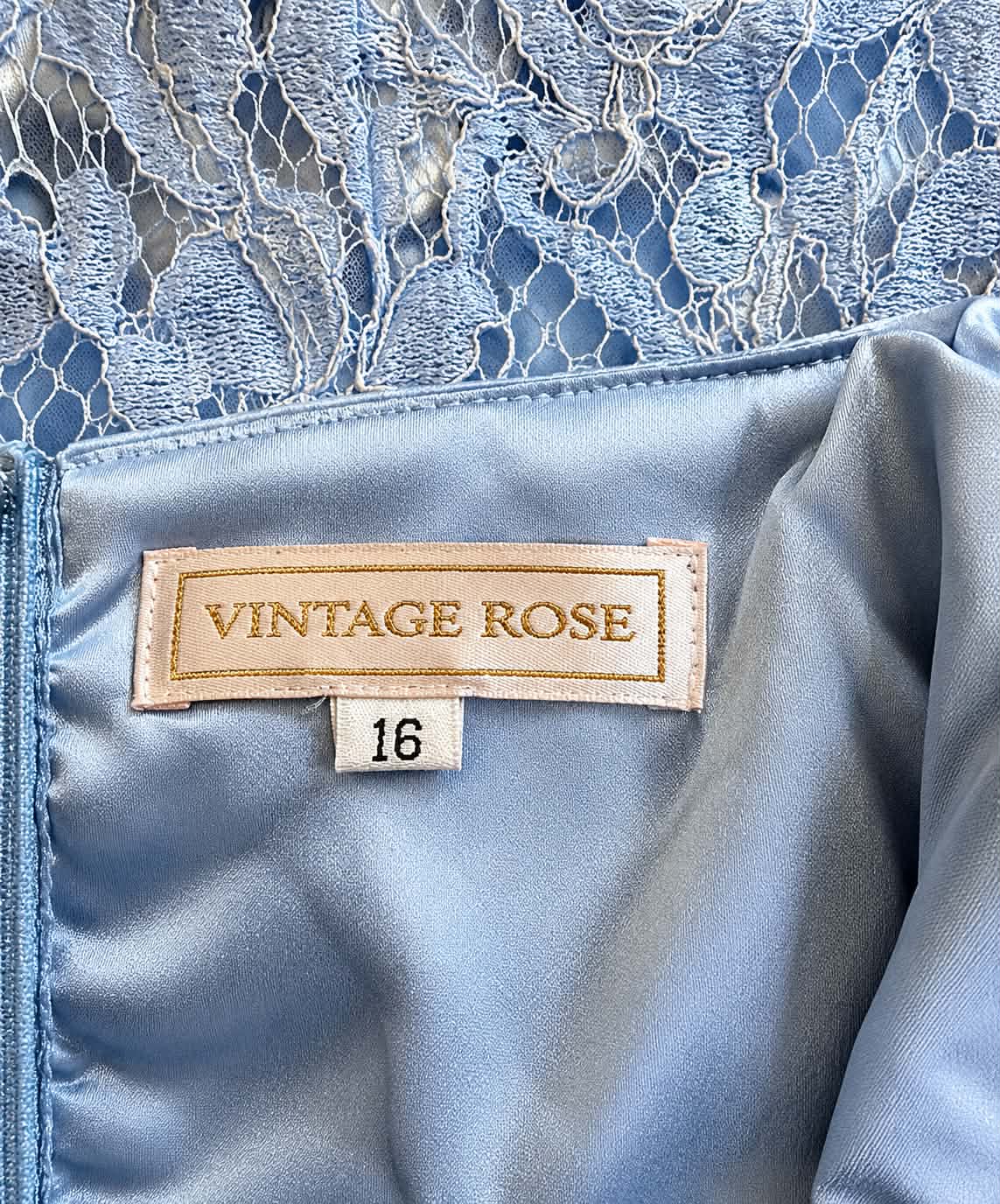 Powder Blue Floral Lace Dress