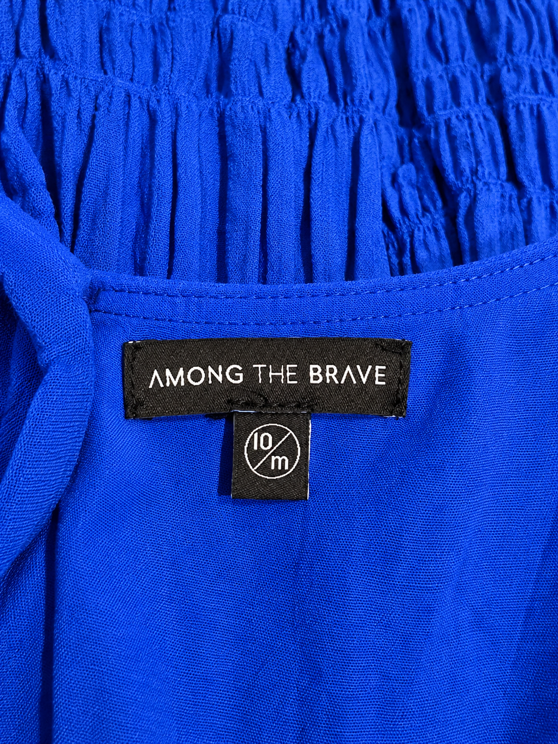 Royal Blue Shirred Mini Dress