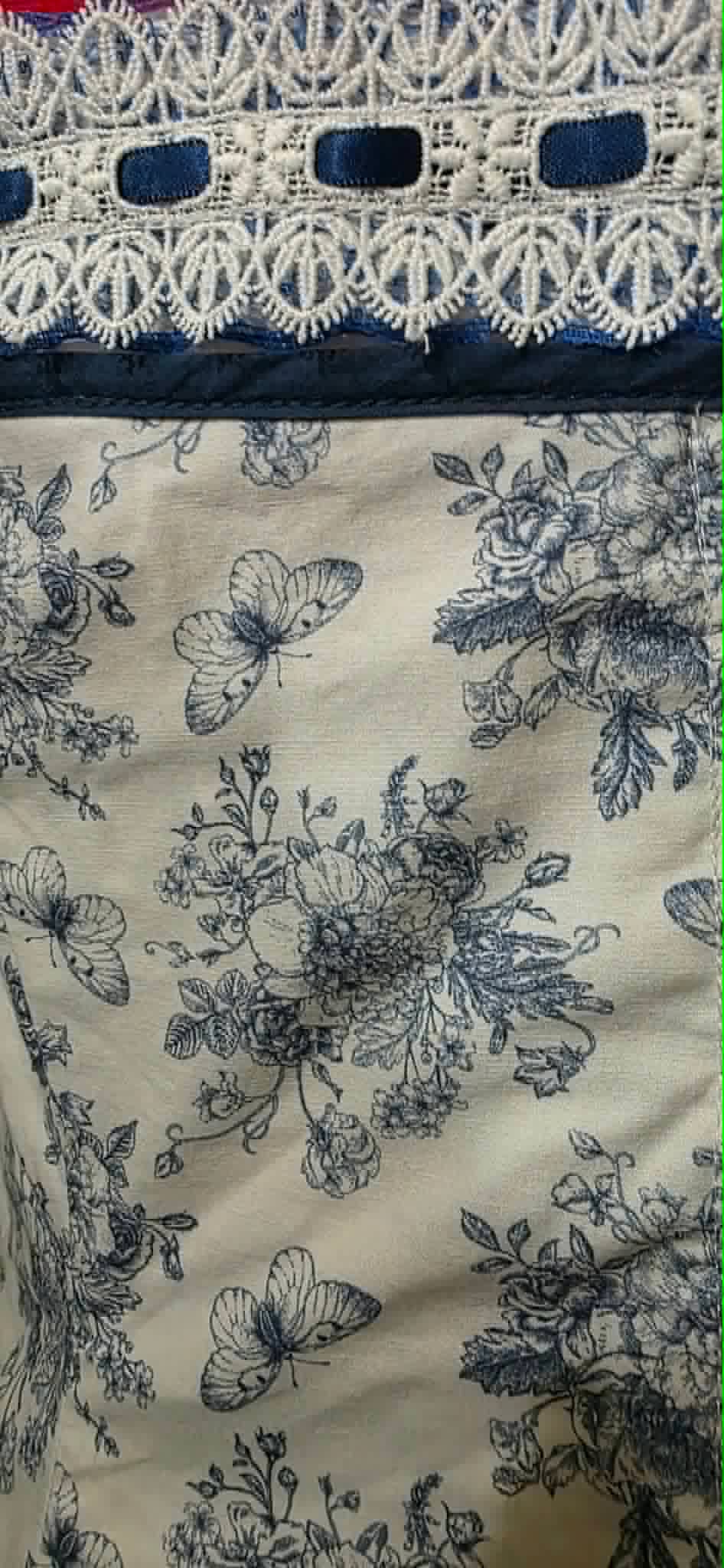 Blue Toile Corset Mini Dress
