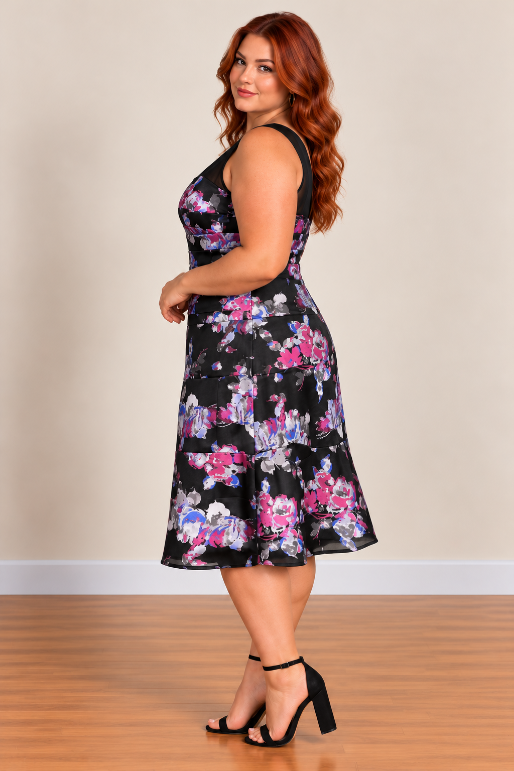 Black Label Contony – Floral Fit & Flare Dress
