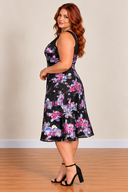 Black Label Contony – Floral Fit & Flare Dress