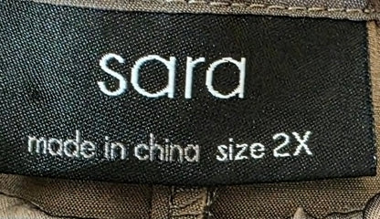 Sara Olive Satin Shift Dress