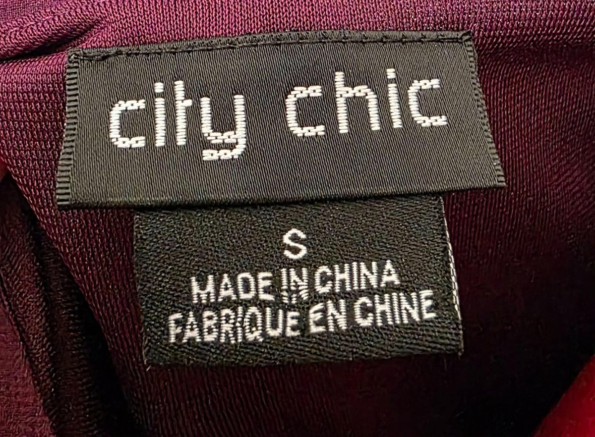 City Chic Plum Ruffle Maxi Dress