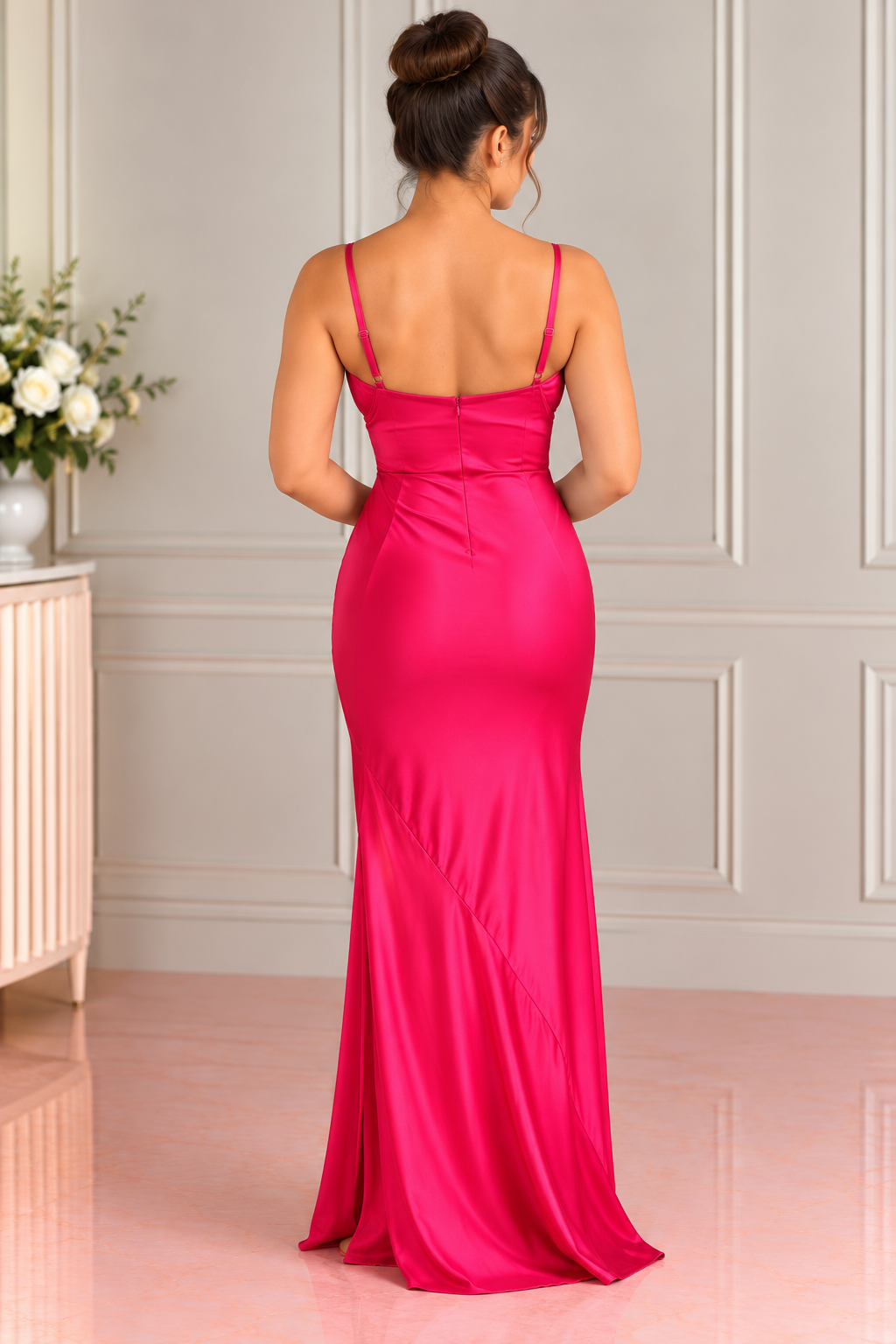 Scarlet Elegance Maxi Dress