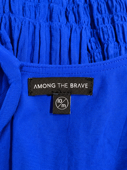Royal Blue Shirred Mini Dress