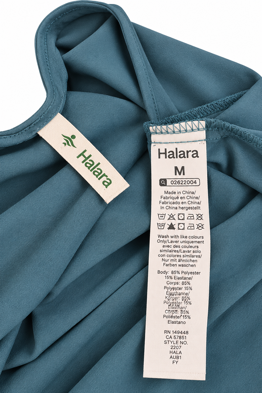 Teal Wrap-Style Midi Dress