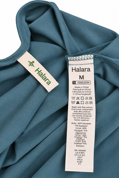 Teal Wrap-Style Midi Dress