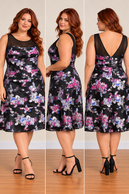 Black Label Contony – Floral Fit & Flare Dress