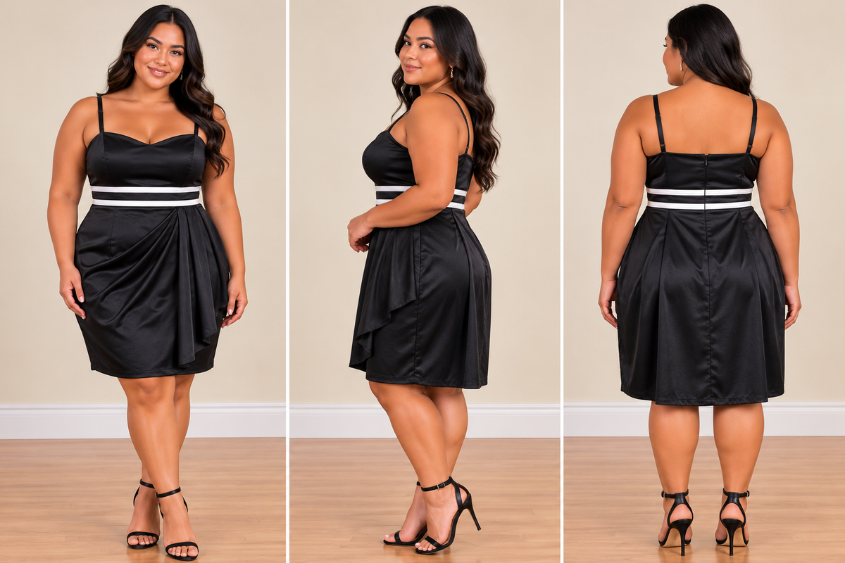 Black Satin Elegance Dress