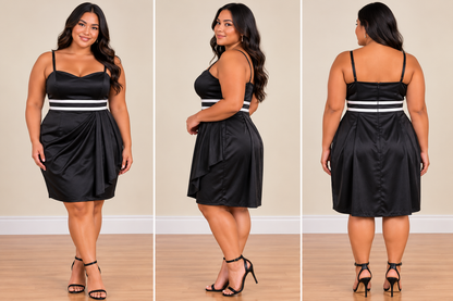 Black Satin Elegance Dress