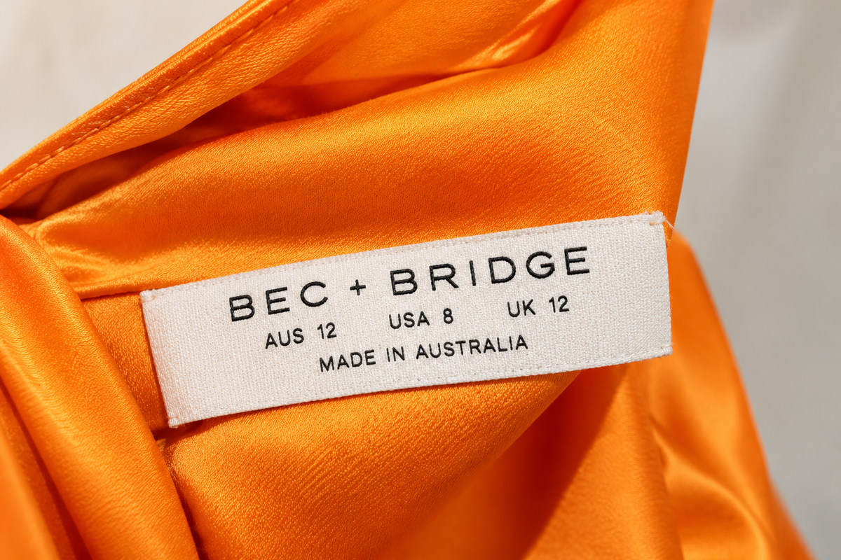 Sunset Orange Satin Cut-Out Maxi Dress