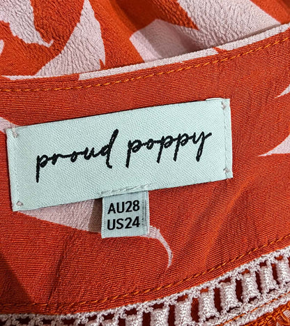 Proud Poppy Coral Floral Maxi Dress