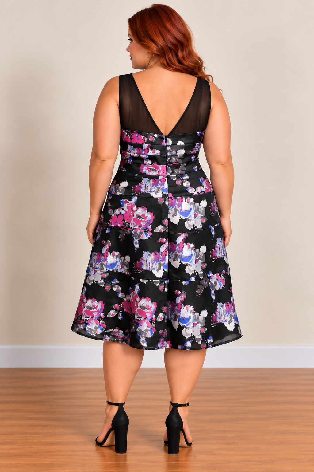 Black Label Contony – Floral Fit & Flare Dress