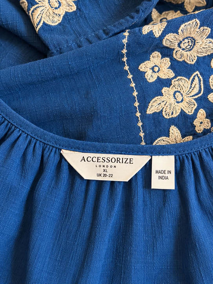 Blue Meadow Embroidered Maxi Dress